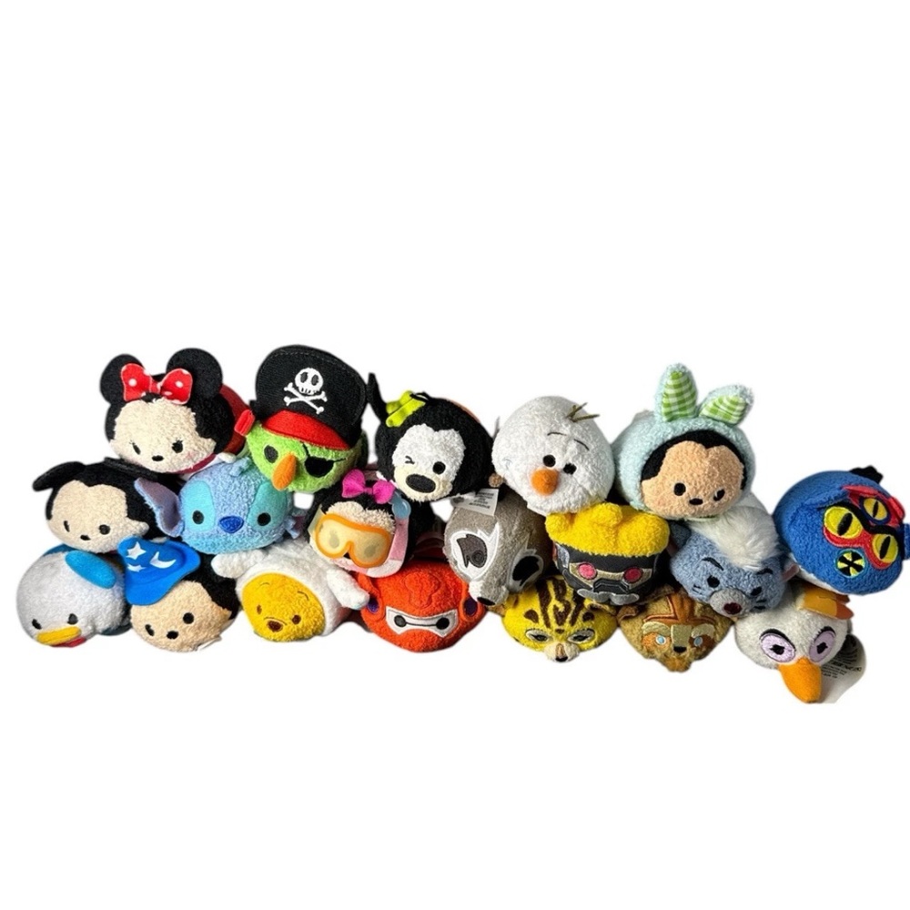 Disney Tsum Tsum 3.5" Mini Plush Mixed Lot Mickey Marvel Winnie Sorcerer Olaf